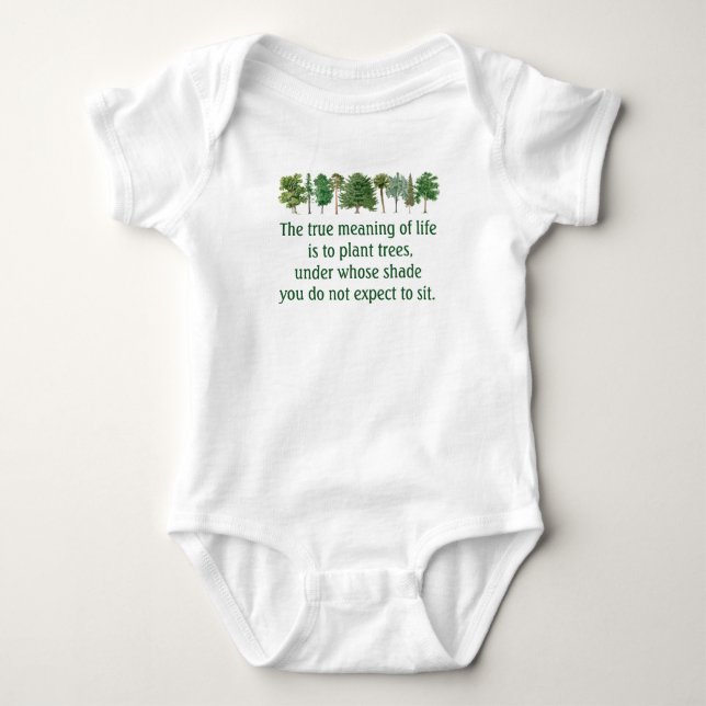 Pflanze Trees Shade Bedeutung Lebensraum Baby Strampler (Vorderseite)