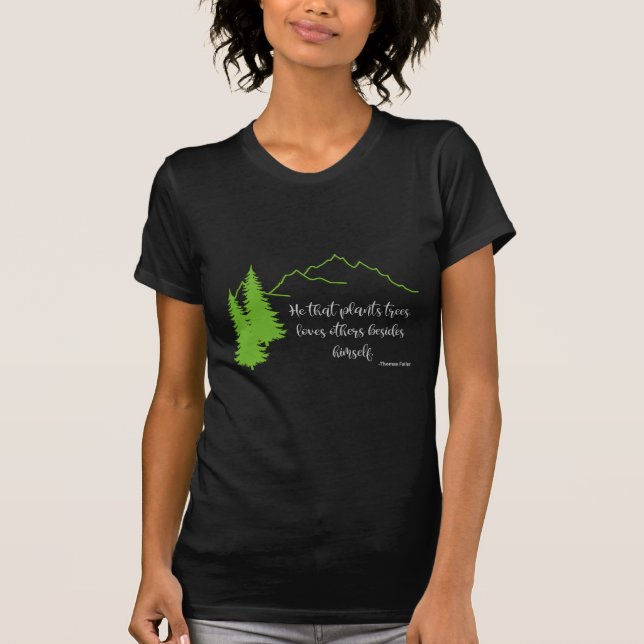 Pflanze Trees Zitat Thomas Fuller Cool Black T - S T-Shirt (Vorderseite)