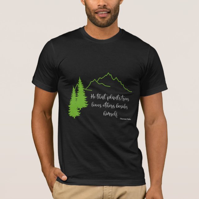 Pflanze Trees Zitat Thomas Fuller Cool Black T - S T-Shirt (Vorderseite)