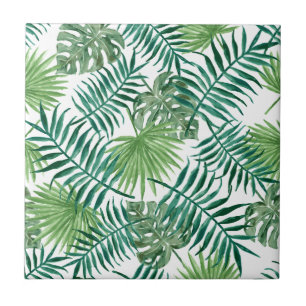 Pflanze Tropisches botanisches Palmenblatt Fliese