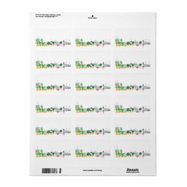 Pflanze-Übersichtsadresse Adressaufkleber (Vorne)