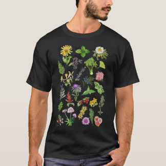 Pflanze und Amp; Kräuter Alphabet Klassischer T -  T-Shirt