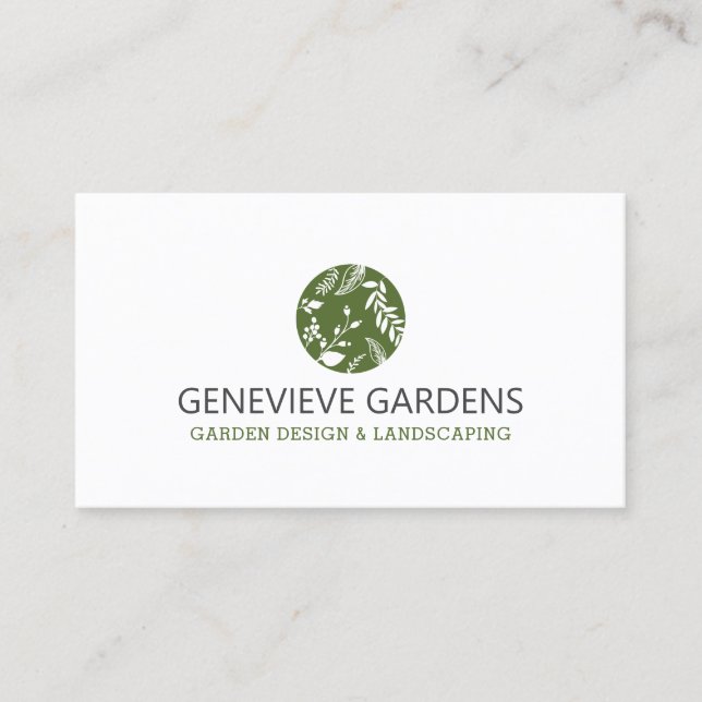 Pflanze Variety Garden Design Landschaft Visitenkarte (Vorderseite)