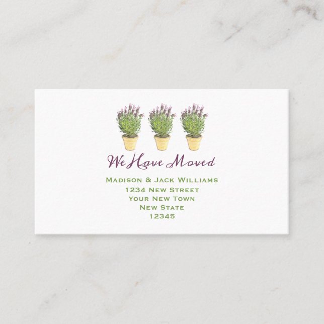 Pflanze | Verschieben von Einführungskarten Visitenkarte (Vorderseite)