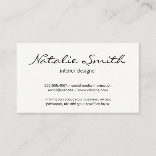 Pflanze Visitenkarte