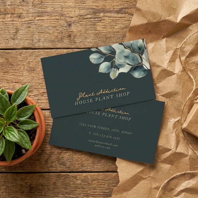 Pflanze Visitenkarte (House plant shop business card.)