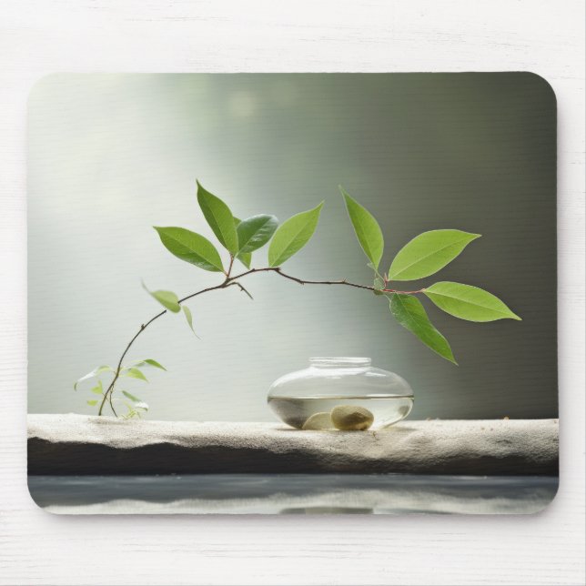Pflanze Wasserfall Ruhe Friedliche Natur Mousepad (Vorne)