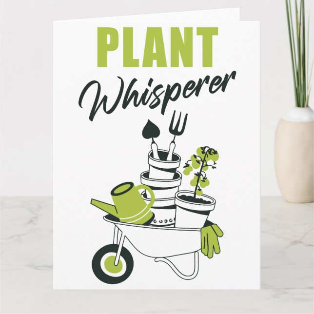 Pflanze Whisperer - Funny Niedlich Gardener & Pfla Dankeskarte (Vorderseite)