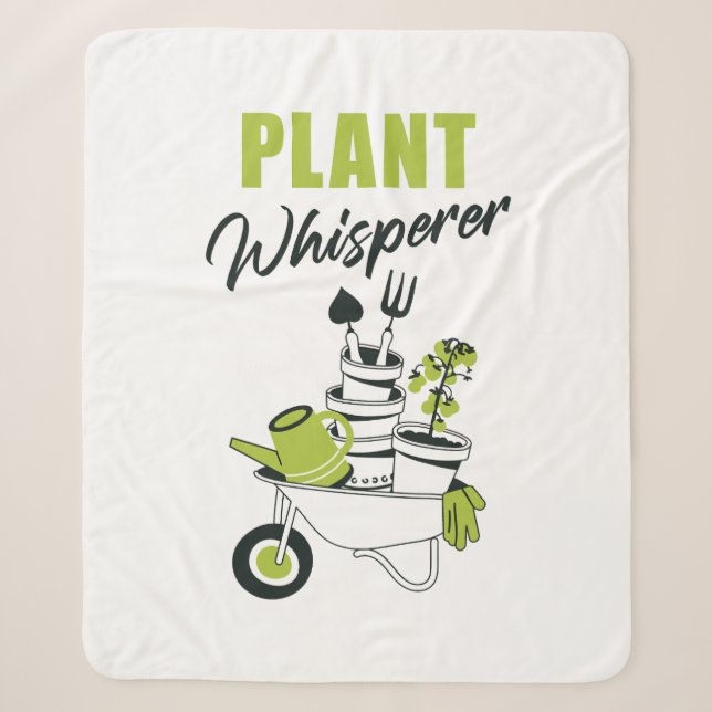 Pflanze Whisperer - Funny Niedlich Gardener & Pfla Sherpadecke (Vorderseite)