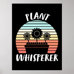 Pflanze Whisperer Retro Vintag Poster