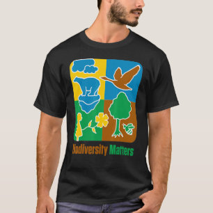 Pflanze zur biologischen Vielfalt Klimaschutz und T-Shirt