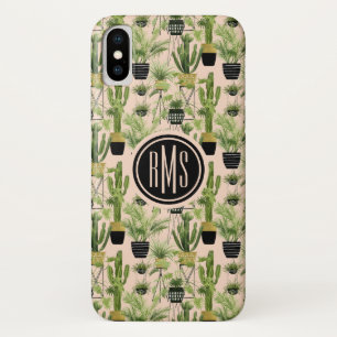 Pflanzen-Anordnungs-Muster des Monogramm-  Case-Mate iPhone Hülle