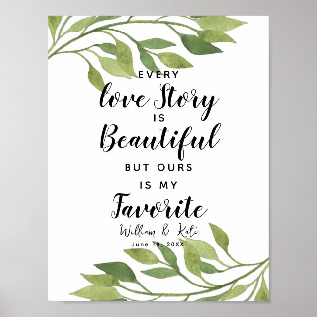 Pflanzen botanisch Jede Liebe Geschichte ist..Hoch Poster (Vorne)