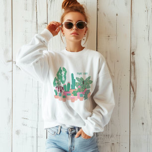 Pflanzen-Dame-Hauspflanzen-Sweatshirt Sweatshirt