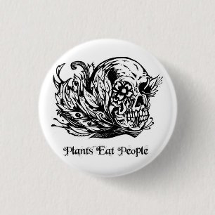 Pflanzen essen Leute-Knopf Button