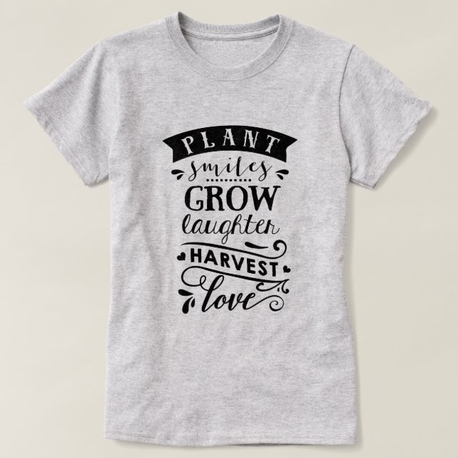Pflanzen lächelt T-Shirt (Design vorne)