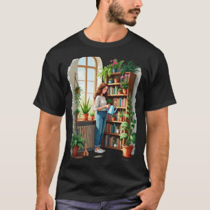 Pflanzen-Mama-Gartenbuch-Ecke - Indoor-Gartenarbei T-Shirt