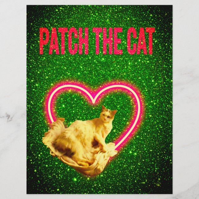 PFLANZEN SIE DEN GLITZER UND GLAMOUR DES CAT-DESIG BRIEFBOGEN (Vorderseite)