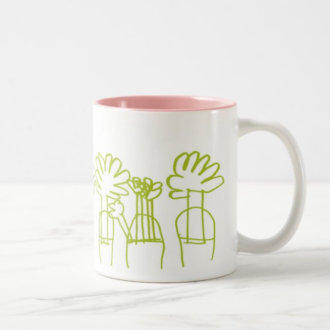 Pflanzen-Tasse Zweifarbige Tasse (Rechts)