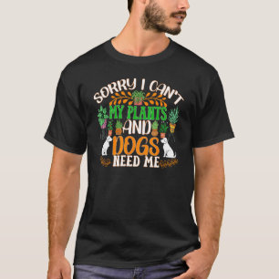 Pflanzen- und Hundeliebhaber Lustiger Gartenbau Gä T-Shirt
