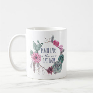 Pflanzendame ist die neue Katzendame Kaffeetasse