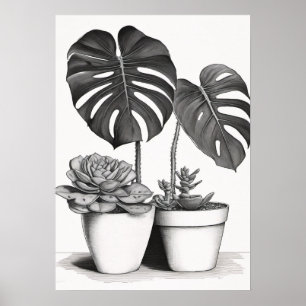Pflanzeneltern-Gartenarbeit Indoor-Pflanzen Sukkul Poster