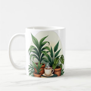Pflanzeneltern Gemütliche Lesecke Zimmerpflanzensa Kaffeetasse