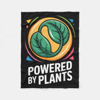 Pflanzenkraft für Veganer Öko-Lebensstil Fleecedecke