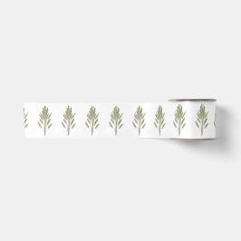 Pflanzenkraut botanische Pflanze Grüne Aquarell Satinband