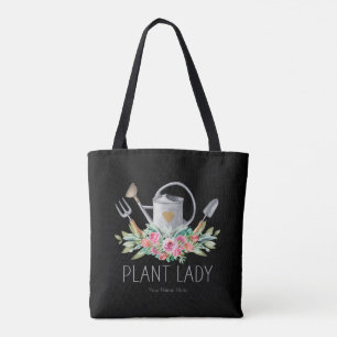 Pflanzenlady Boho Watercolor Gärtner Humor Tote Ba Tasche