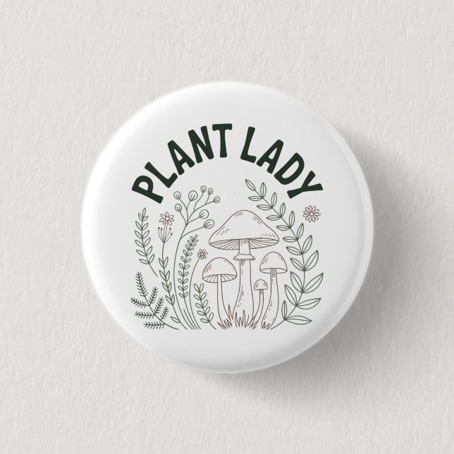Pflanzenlady Button (Vorderseite)