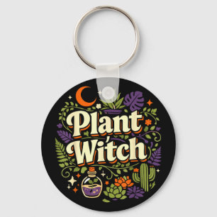 Pflanzenliebhaber Gärtnern Halloween Pflanze Hexe  Schlüsselanhänger