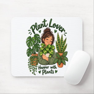 Pflanzenliebhaber – Glücklicher mit Pflanzen Süße Mousepad