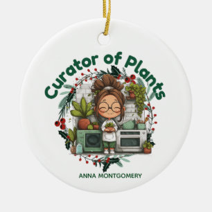 Pflanzenliebhaber Kuratorin von Pflanzen Gartnerei Keramik Ornament
