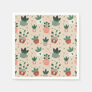 Pflanzenliebhaber-Papier-Servietten Serviette