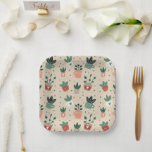 Pflanzenliebhaber-Papierteller – Botanischer Party