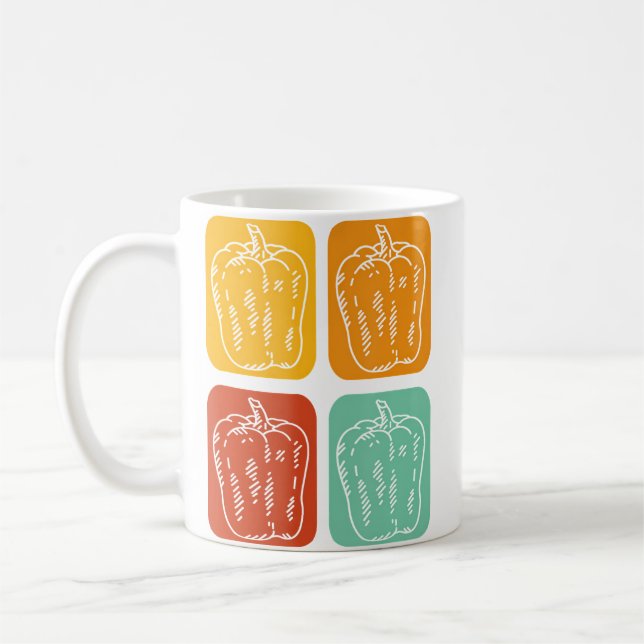 Pflanzenliebhaber Paprika Gemüse Paprika Kaffeetasse (Links)