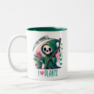 Pflanzenliebhaber Sensenmann Kaffeetasse