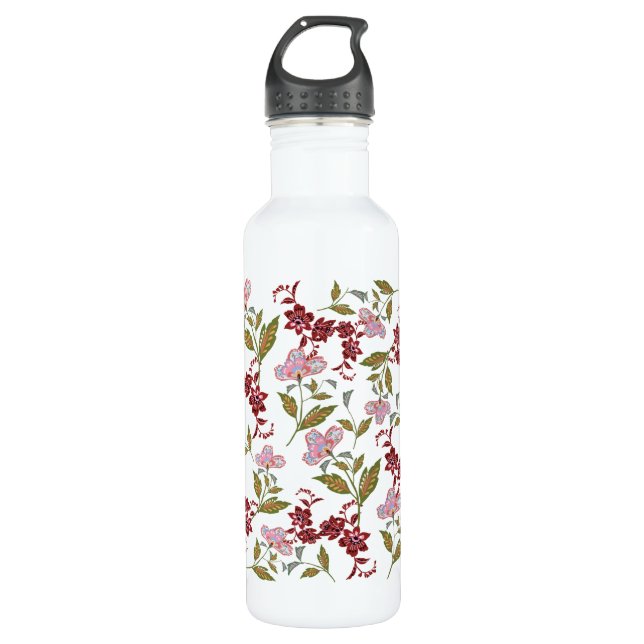 Pflanzenmuster Trinkflasche (Vorderseite)