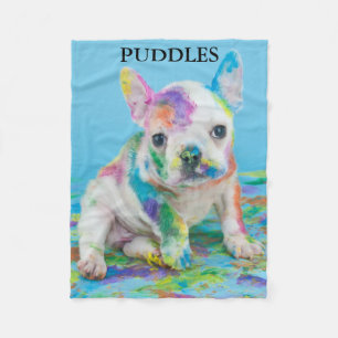 PFLANZENSPLATTERTE PUTTER BLANKET PERSONALISIERT. FLEECEDECKE