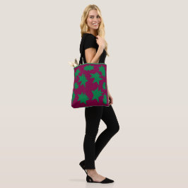 PFLANZENWEINFARBE GRÜNE STARS CHRISTMAS TASCHE