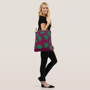 PFLANZENWEINFARBE GRÜNE STARS CHRISTMAS TASCHE