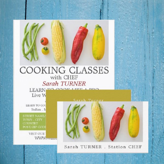 Pflanzliche Auswahl, Werbung für Kochkurse Flyer (Von Creator hochgeladen)