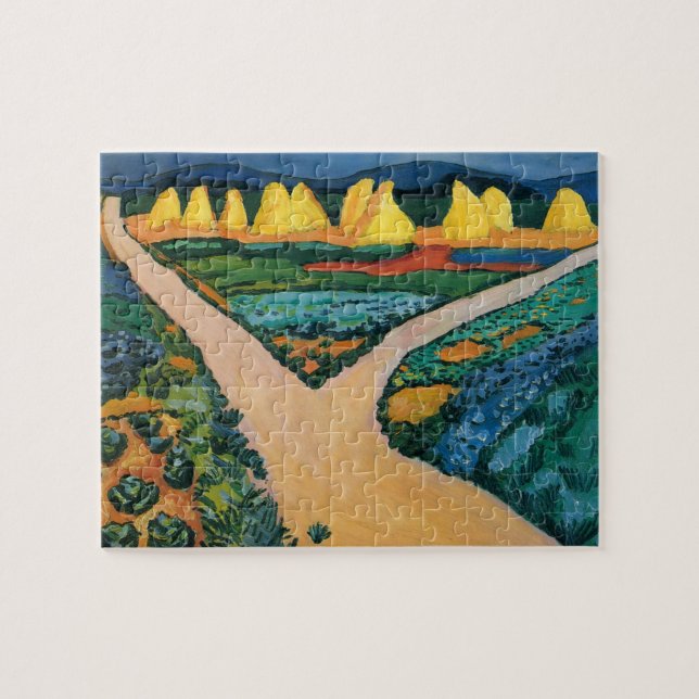 Pflanzliche Felder von August Macchia, Vintage Kun (Horizontal)