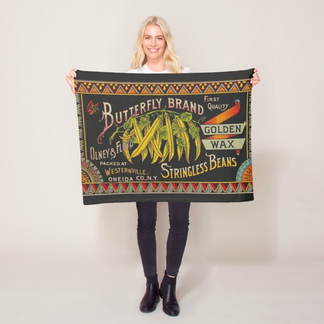 Pflanzliches Land mit String Bean Fleecedecke (Beispiel)
