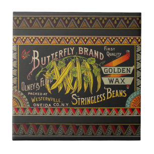 Pflanzliches Land mit String Bean Fliese