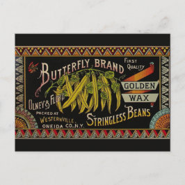 Pflanzliches Land mit String Bean Postkarte