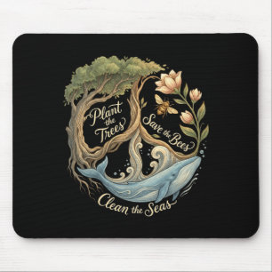 Pflanzt die Bäume rettet die Bienen Friedenszeiche Mousepad