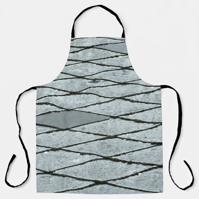 Pflaster aus Graubeton Schürze (Vorderseite)