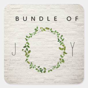 Pflaster aus Joy Brick Wreath Quadratischer Aufkleber